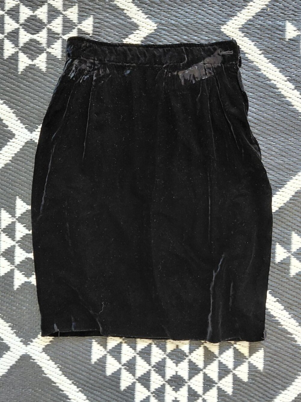 UNGARO parallele - paris - black velvet short miniskirt size 8